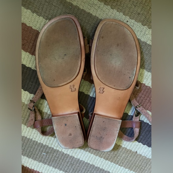 Vintage leather sandals real leather - Picture 2 of 8